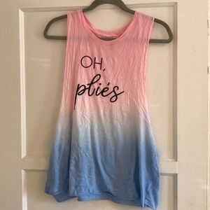 Simply Workout “Oh, plies” tank ombré